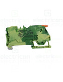 Clema șir de împământare cu pârghie și buton 2 conexiuni max. 6 mm² galben-verde TopJobs Clamp - Wago 2106-5207