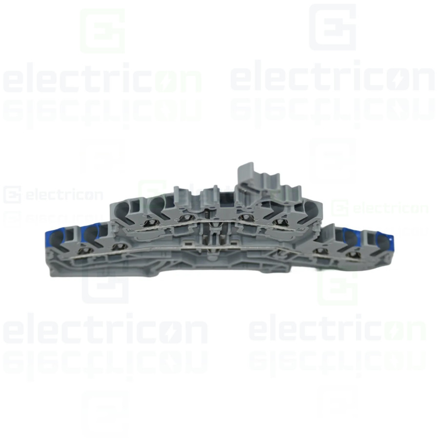 Conector Wago 5 mm² Clema șir, 2 etaje , 4 conexiuni, 2,5 mm²,gri,CAGE CLAMP, Wago, 2002-2432 – montaj rapid și sigur în aplicaț