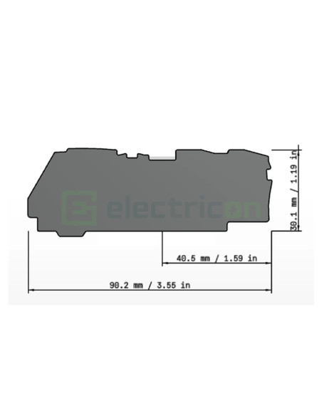 Conector Wago Element terminal pentru cleme sir seria Wago 2106 (3 conexiuni), gri, grosime 1mm, Wago, 2106-1391 – montaj rapid 