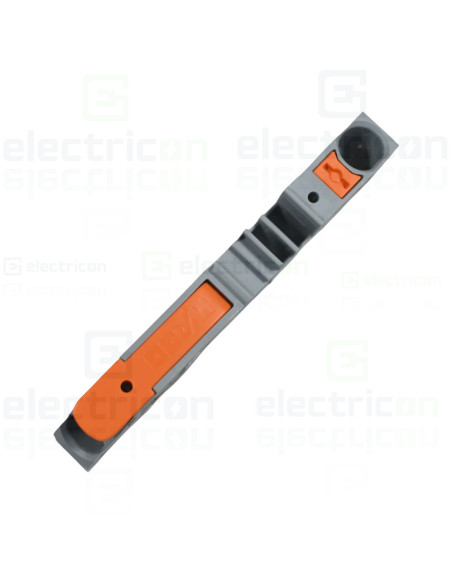 Conector Wago 10 mm² Clema șir, cu pârghie și buton, 2 conexiuni, 10 mm²,gri,TopJobs Clamp, Wago, 2110-5201 – montaj rapid și si