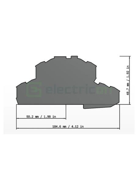 Conector Wago Element terminal pentru cleme sir, gri, grosime 0.8mm, Wago, 2002-2491 – montaj rapid și sigur în aplicații electr