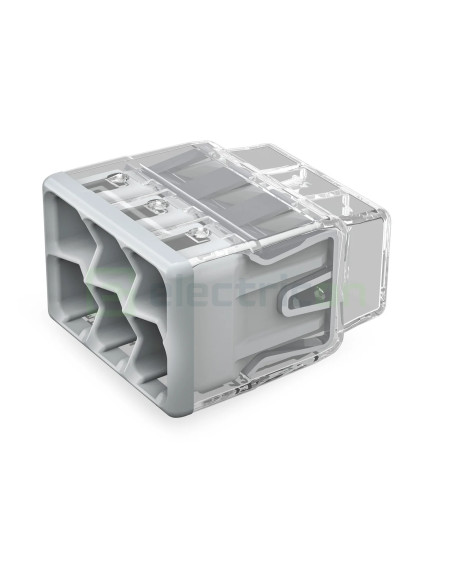 Conector Wago 4mm² Clema imbinare in linie pentru conductori solizi și lițați, 6 conexiuni, 4mm², WAGO 2773-406 – montaj rapid ș
