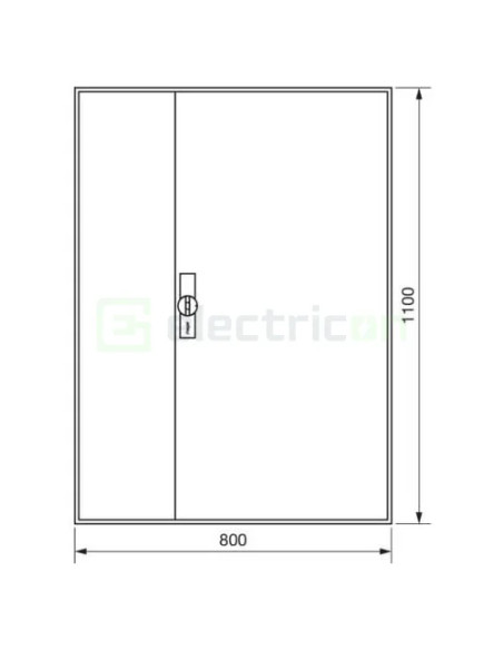 Tablou electric, aplicat, metalic, 252 module, 7x36M, IP44, Hager, Univers, FWB73S - Electricon.ro