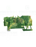 Clema șir de împământare cu pârghie și buton 3 conexiuni max. 2.5 mm² galben-verde TopJobs Clamp - Wago 2102-5307