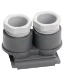 Presetupă - metrică dublă pentru intrare cablu filet M20 x 1.5 IP55 gri Berker W.1 - Hager WNA700