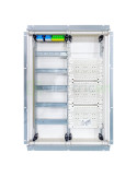 Tablou combo metalic - Hibrid - 120M (60M sigurante electrice + 60M multimedia) încastrat Univers Hager FWU52K1