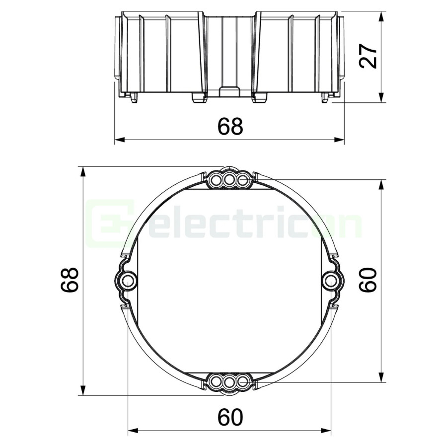 Inel compensare glet ST, pentru doze subtencuiala, OBO Bettermann, ZU 24-PR, 2003744