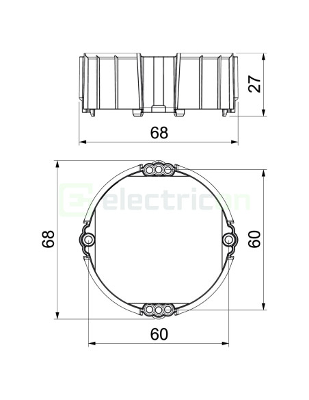 Inel compensare glet ST, pentru doze subtencuiala, OBO Bettermann, ZU 24-PR, 2003744