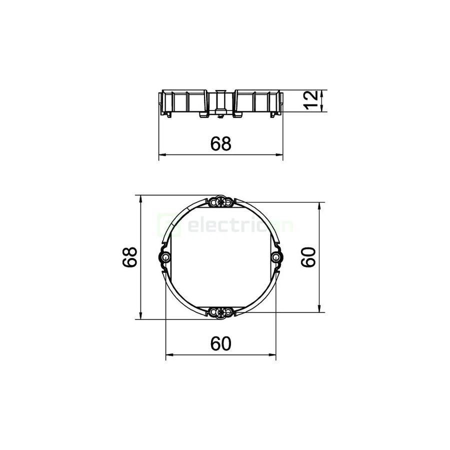 Inel compensare glet ST, pentru doze subtencuiala, OBO Bettermann, ZU 12-PR, 2003742