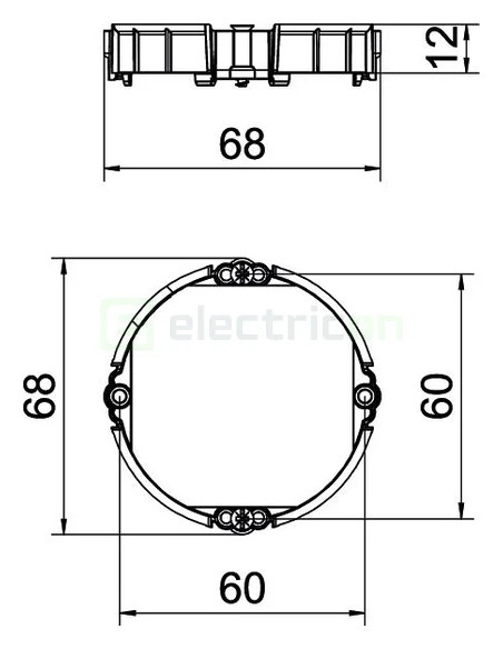Inel compensare glet ST, pentru doze subtencuiala, OBO Bettermann, ZU 12-PR, 2003742