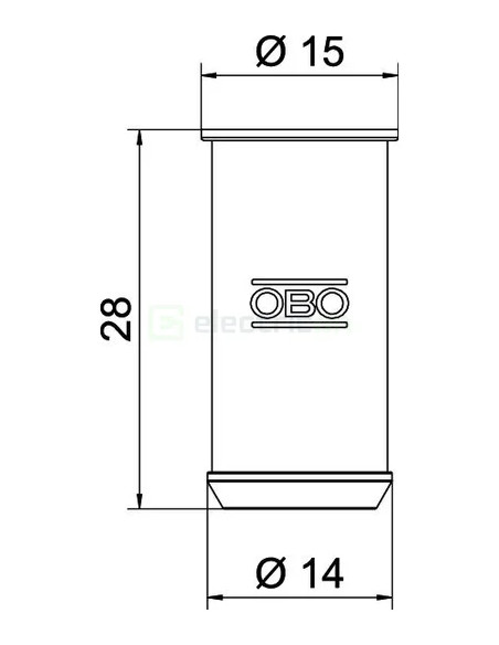 Ștuț pentru legătura dozelor în pereți falși, ZH 11V, 5x28mm, OBO Bettermann, 2003846