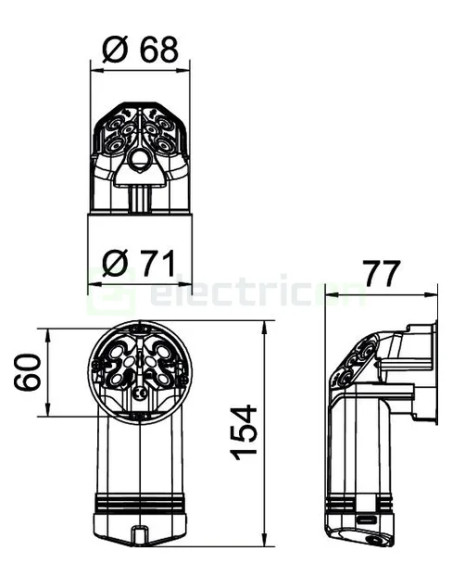 Doza aparataj, perete fals, HE 74-L,  Ø68 mm  , OBO Bettermann, 2003828