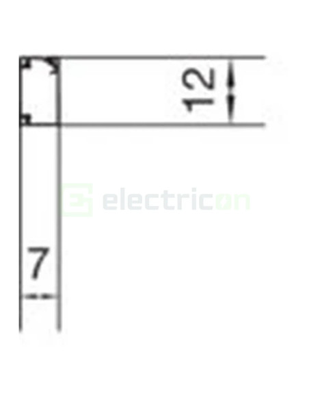 Canal cablu rola, 20 metri, 7x12 alb, cu adeziv. Tehaflex, Hager, LFR701209010 - Electricon.ro