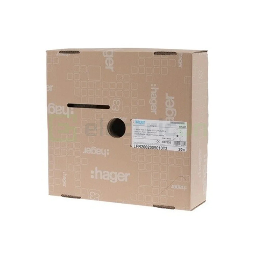 Canal cablu rola, 20 metri, 7x12 alb, cu adeziv. Tehaflex, Hager, LFR701209010 - Electricon.ro