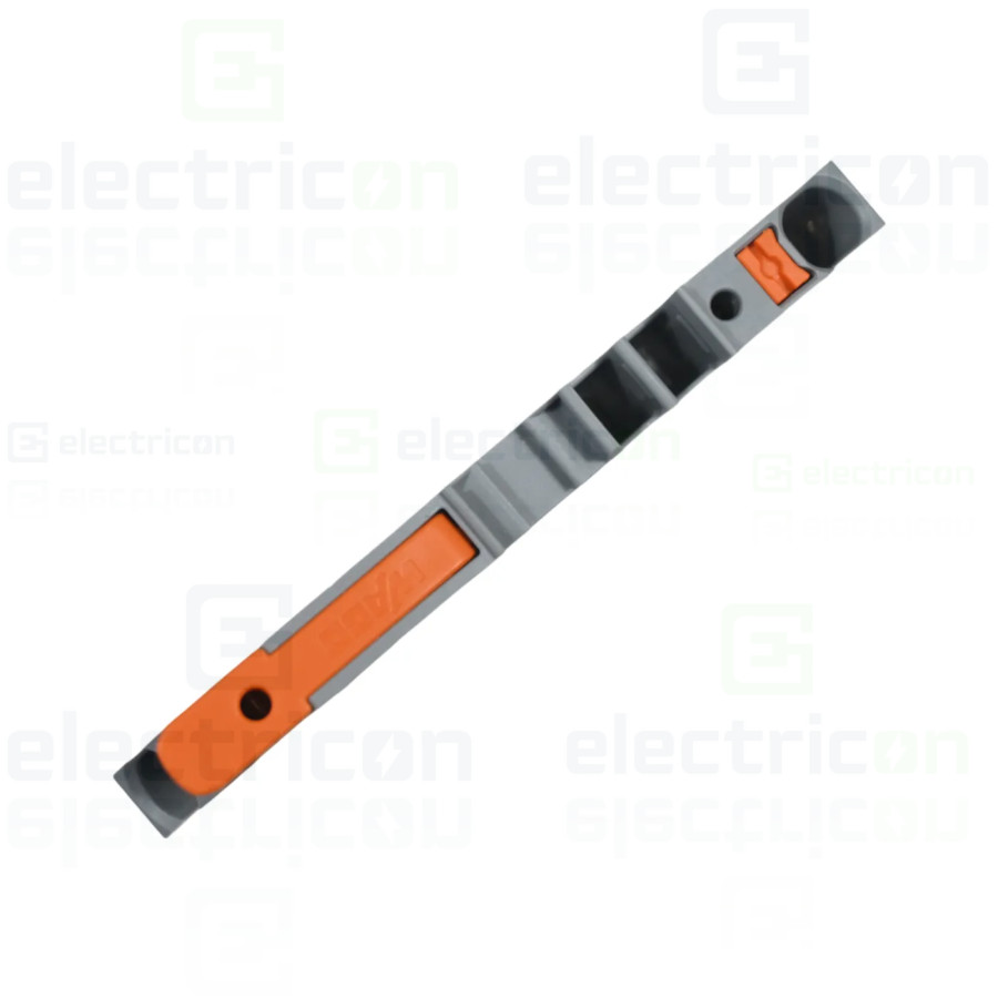Conector Wago 4 mm² Clema șir, cu pârghie și buton, 2 conexiuni, 4 mm², gri, TopJobs Clamp, Wago, 2104-5201 – montaj rapid și si