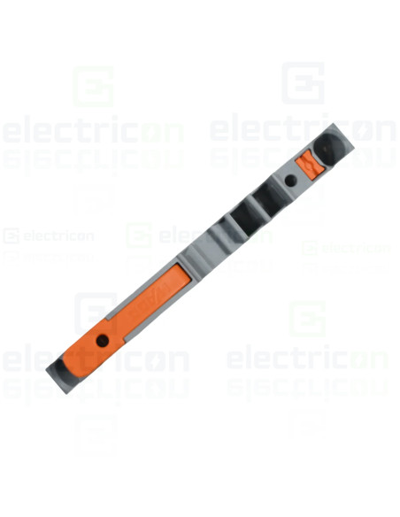 Conector Wago 4 mm² Clema șir, cu pârghie și buton, 2 conexiuni, 4 mm², gri, TopJobs Clamp, Wago, 2104-5201 – montaj rapid și si
