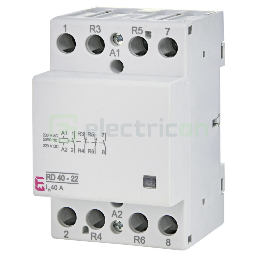 Contactor modular 4P 3-module 40A