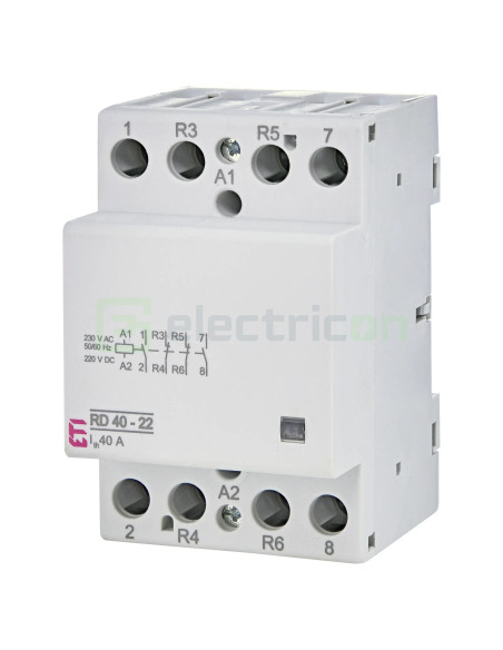 Contactor modular 4P 3-module 40A