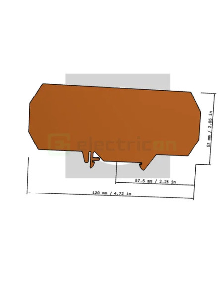 Clemă de derivație Separator pentru aplicatii Ex e/Ex i; Grosime de 3 mm; Latime de 120 mm; portocaliu – montaj rapid și sigur î