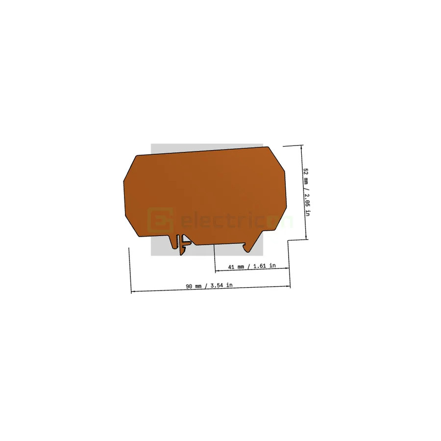 Clemă de derivație Separator pentru aplicatii Ex e/Ex i; Grosime de 3 mm; Latime de 90 mm; portocaliu – montaj rapid și sigur în