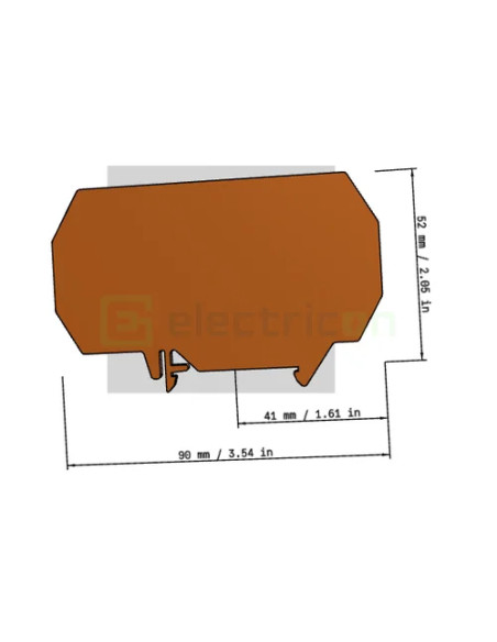 Clemă de derivație Separator pentru aplicatii Ex e/Ex i; Grosime de 3 mm; Latime de 90 mm; portocaliu – montaj rapid și sigur în