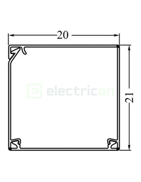 Canal cablu rola, 20 metri, 20x20, alb, Tehaflex, Hager, LFR2002009010T2 - Electricon.ro