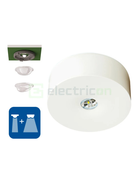 Corp iluminat de siguranta 1x3W ERT-LED 230V radial PT, Schrack, NLILDR029E