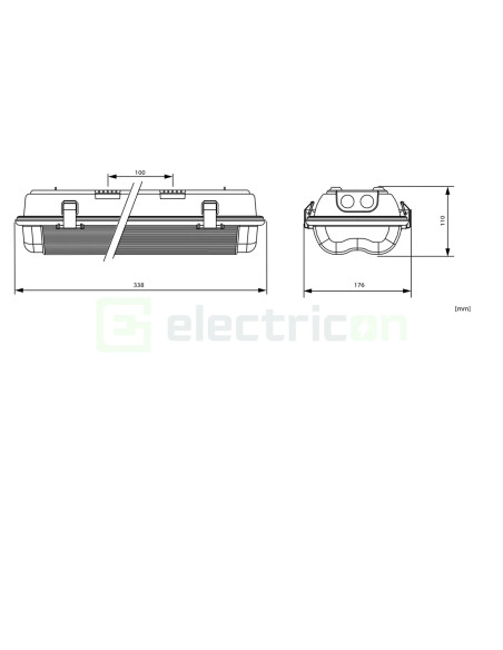 Corp iluminat exterior, zone2/22 LED 1h 230V AC, Schrack, NLEXU011SC
