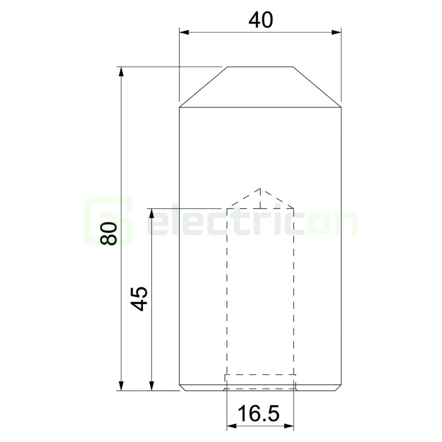 Cap de batere pentru electrozi de impamantare, sisteme ST, BP, OMEX, otel zincat, 25mm, 80x40 mm, 1820 25, OBO Bettermann, 30422