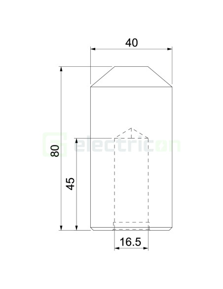 Cap de batere pentru electrozi de impamantare, sisteme ST, BP, OMEX, otel zincat, 25mm, 80x40 mm, 1820 25, OBO Bettermann, 30422