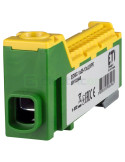 Clema conexiuni - Bloc de distribuție - EDBC 25/13x25 pe șină DIN galben-verde - ETI 001102448