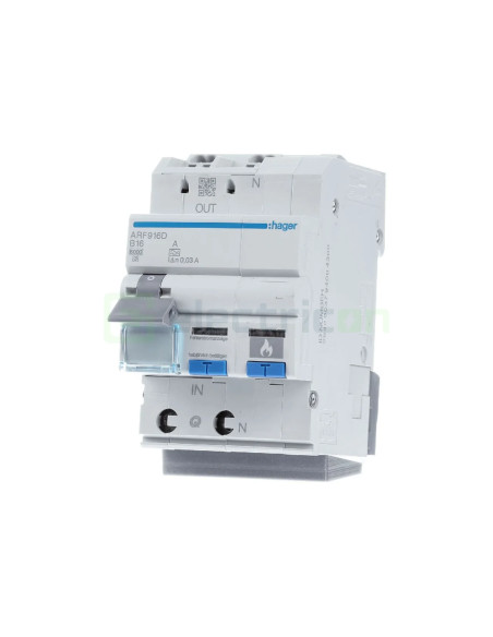 Siguranta RCBO 16A/30mA Hager - ARF916D