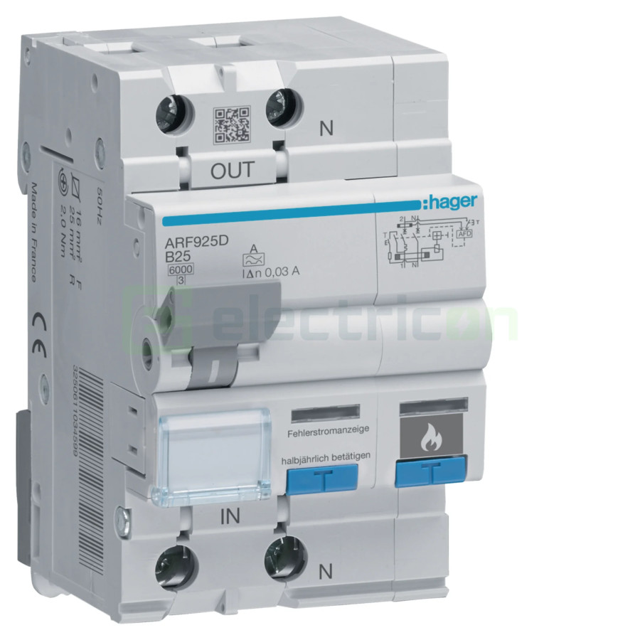 Siguranta RCBO 25A/30mA Hager - ARF925D