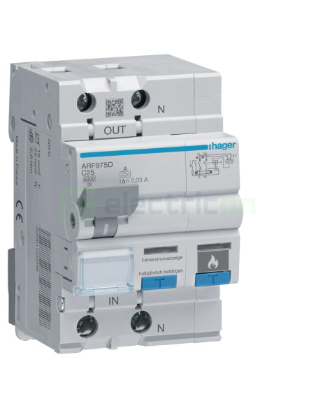 Siguranta RCBO 25A/30mA Hager - ARF975D