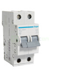 MCB - Siguranță automată - disjunctor - curba C 25A 6kA 2P 2M Hager MC225A