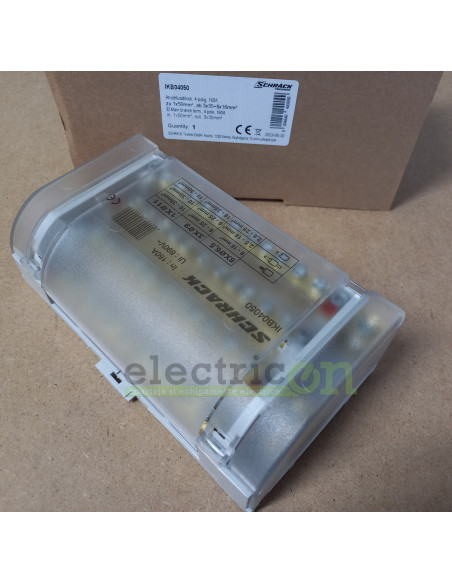 Bloc distribuție 50 mm² Bloc distributie 4 poli 160A, per pol:1x50 mm²/3x25 mm²+8x16 mm² – montaj rapid și sigur în aplicații el
