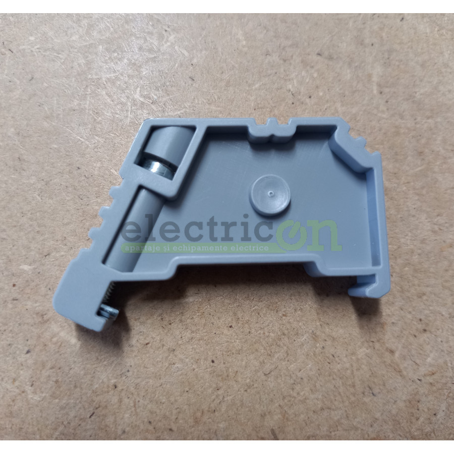 Elem. de fixare şir cleme, montabil cu şurub pt. şine TS 35 - Electricon.ro