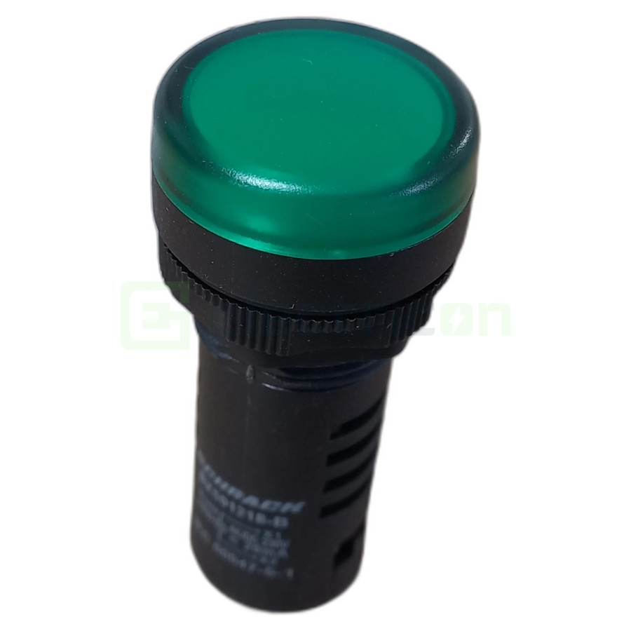 Lampa de semnalizare cu LED, monobloc, 230V-AC/DC, verde