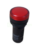 Lampă semnalizare LED - monobloc - 230V AC/DC, roșie, montaj șină DIN - Schrack BZ501215-B
