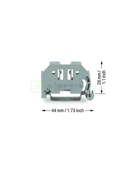 Conector Wago Opritor fără șuruburi, 6mm, pentru șină DIN 35x15/35x7,5, gri, Wago, 249-116 – montaj rapid și sigur în aplicații 