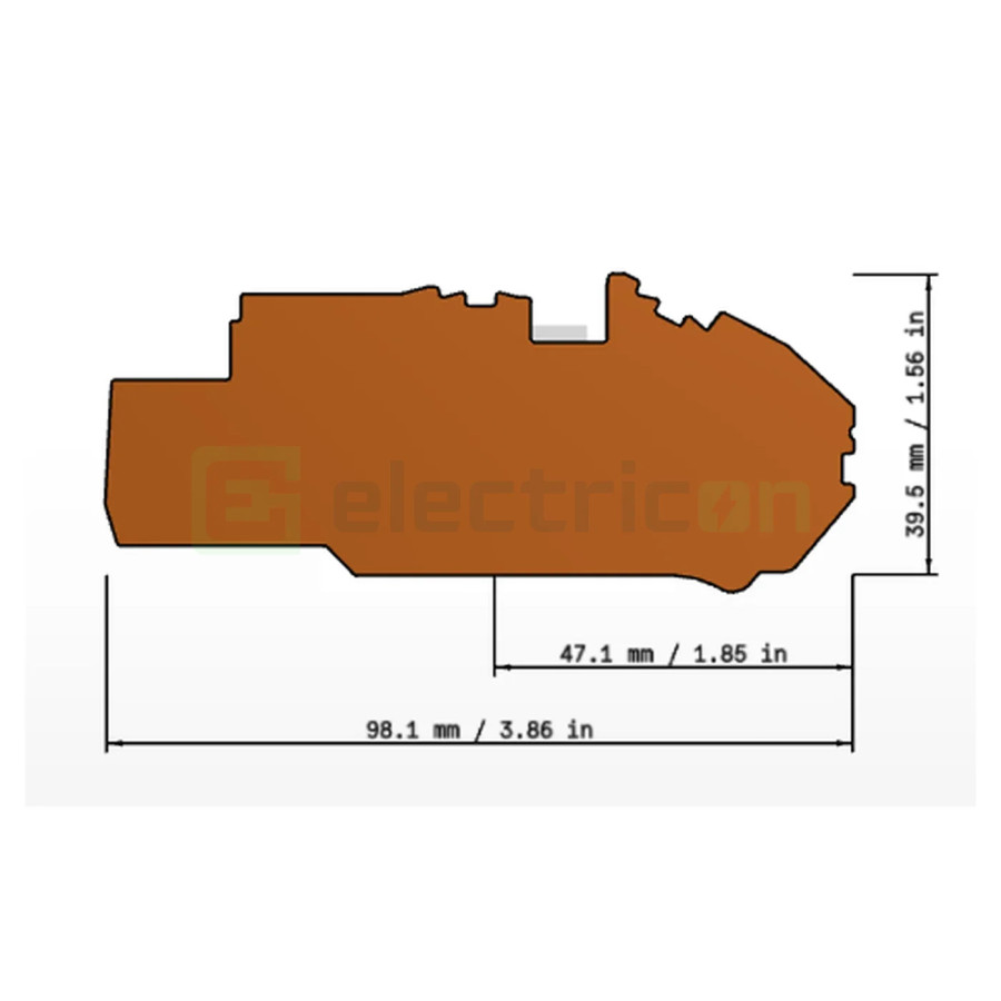 Conector Wago Element terminal pentru cleme sir, portocaliu, grosime 1mm, Wago, 2016-7792 – montaj rapid și sigur în aplicații e