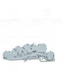 Clema șir 3 etaje cu deconectare N 4 mm² gri Push-in CAGE CLAMP - Wago 2005-7641 (NT/L/PE)