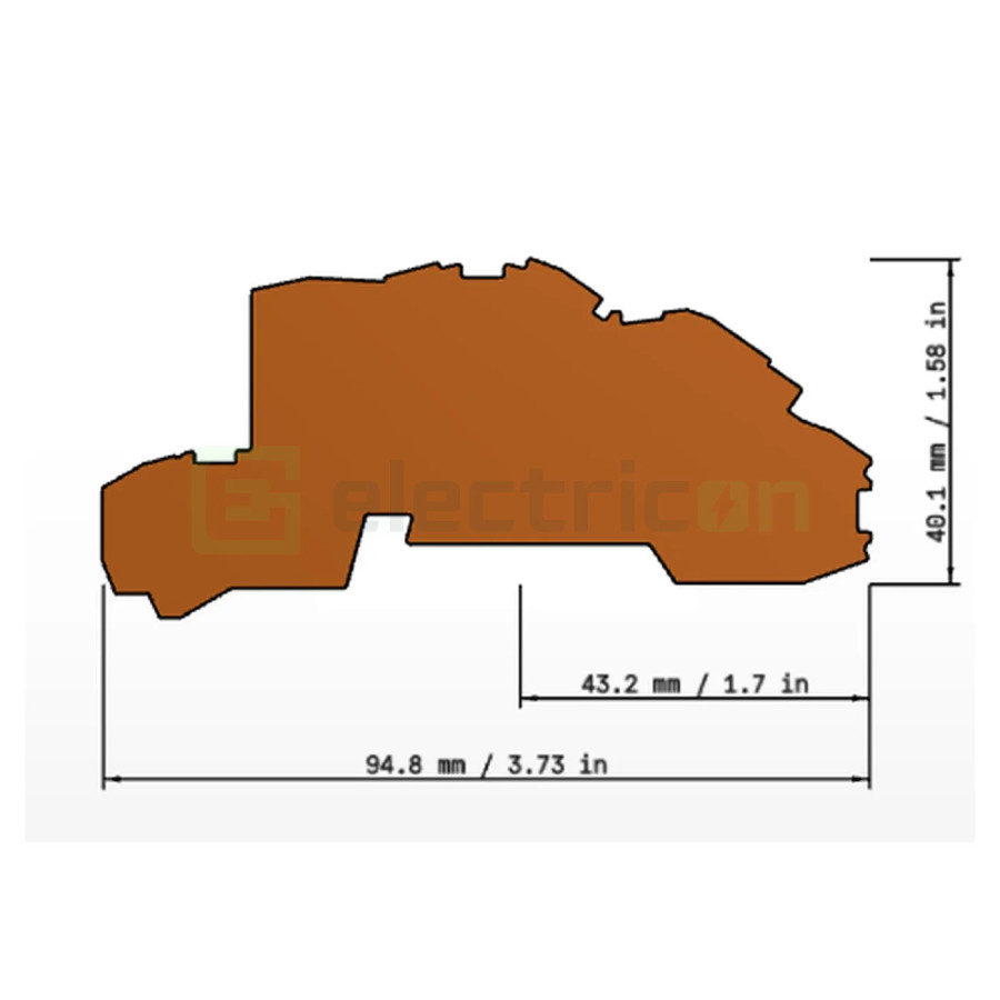 Conector Wago Element terminal pentru cleme sir, portocaliu, grosime 0.8mm, Wago, 2003-7692 – montaj rapid și sigur în aplicații