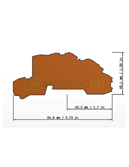 Conector Wago Element terminal pentru cleme sir, portocaliu, grosime 0.8mm, Wago, 2003-7692 – montaj rapid și sigur în aplicații