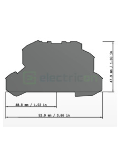 Conector Wago Element terminal pentru cleme sir, gri, grosime 1mm, Wago, 2002-2691 – montaj rapid și sigur în aplicații electric 2