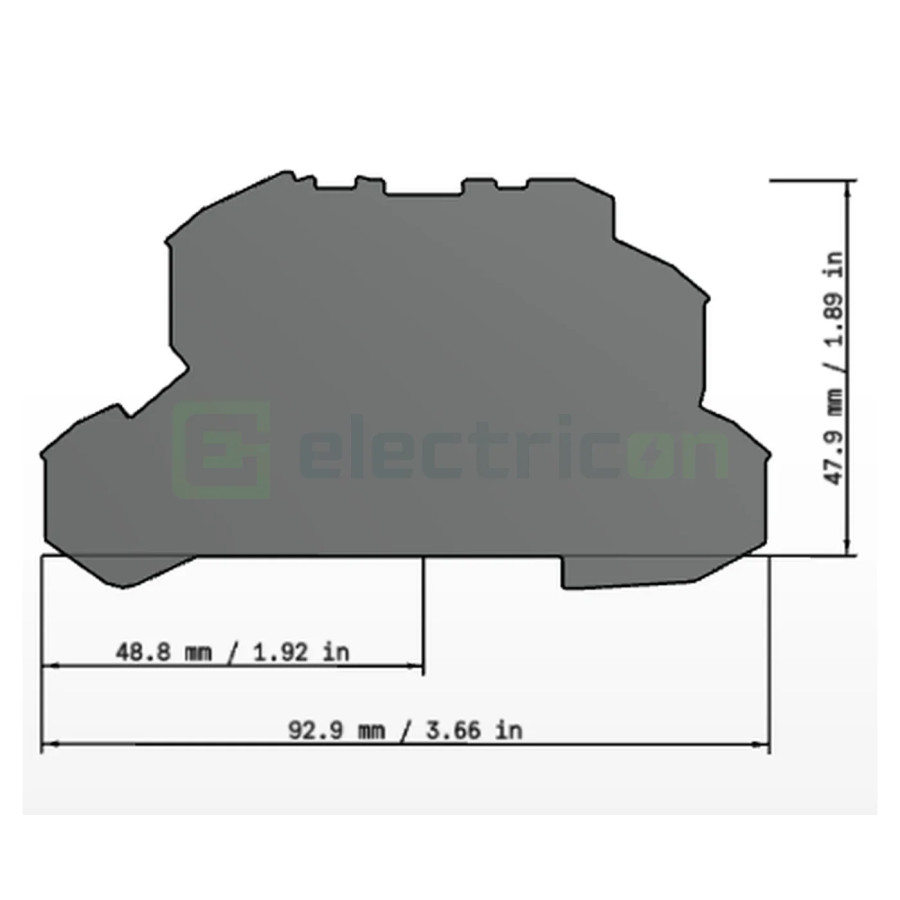 Conector Wago Element terminal pentru cleme sir, gri, grosime 1mm, Wago, 2002-2691 – montaj rapid și sigur în aplicații electric