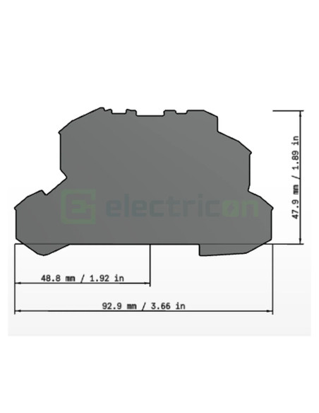 Conector Wago Element terminal pentru cleme sir, gri, grosime 1mm, Wago, 2002-2691 – montaj rapid și sigur în aplicații electric