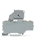 Clemă suport siguranță - 5x20 mm - indicator LED 24V, gri - Wago 2202-1711/1000-836