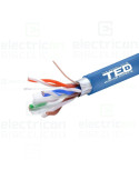 Cablu rețea - internet tip Cat 6 FTP 0.20 mm² PVC albastru rolă - TED Electric TED002426