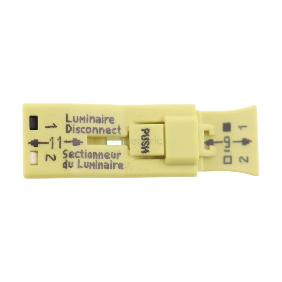 Clemă de derivație 00 mm² Conector pt deconectare corp iluminat; 2 poli; 4,00 mm²; galben – montaj rapid și sigur în aplicații e